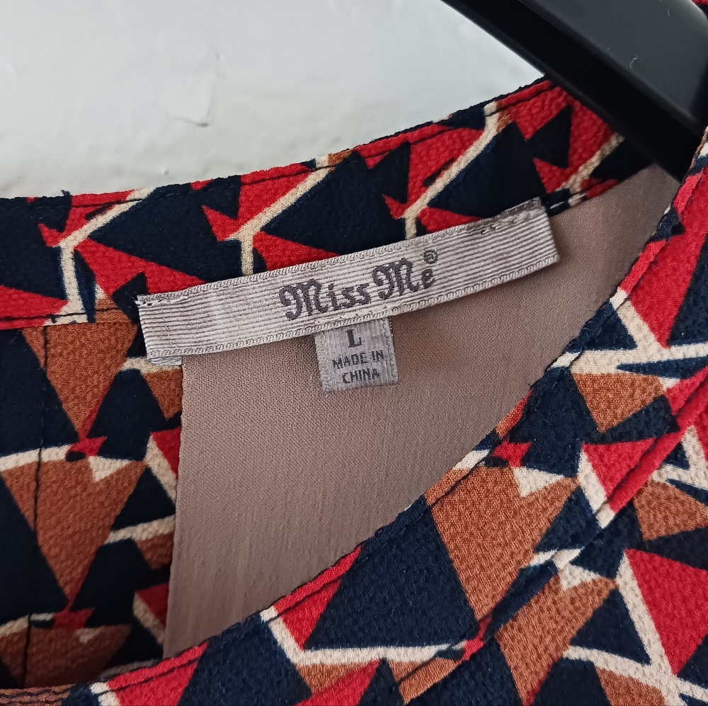 Miss Me Geo Pattern Mini Dress - Picture 6 of 6